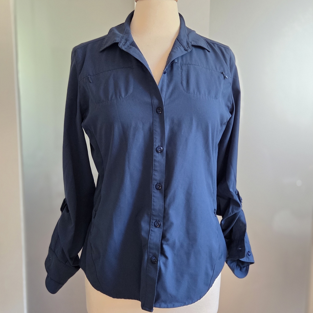 REI Deep Blue Women's Button-Down Shirt Small